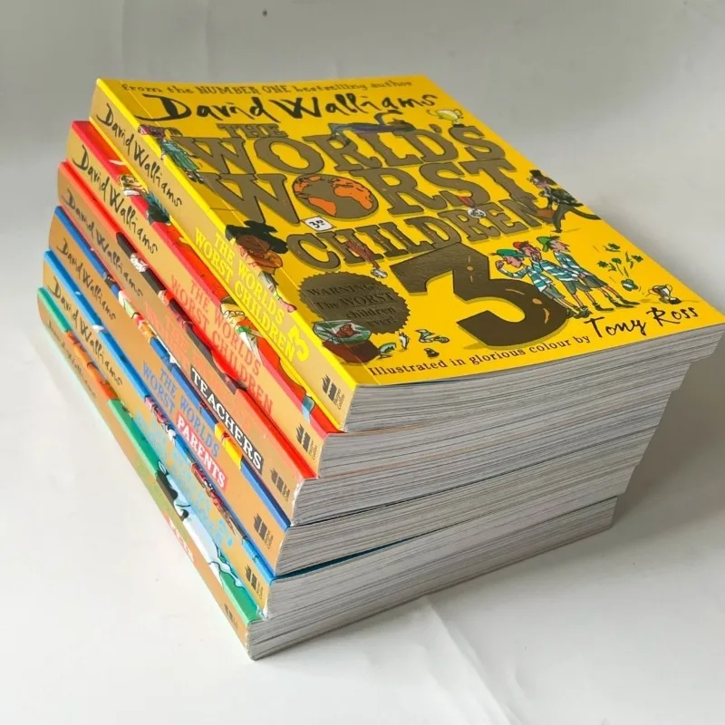 6 книг/ комплект, Цветное издание Дэвида Уильямса, худшего в мире детского юмористического романа в 6 томах