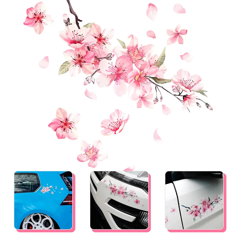 Наклейка на автомобиль с вишневым цветом Наклейки с цветами на капот Наклейки для внешнего оформления авто