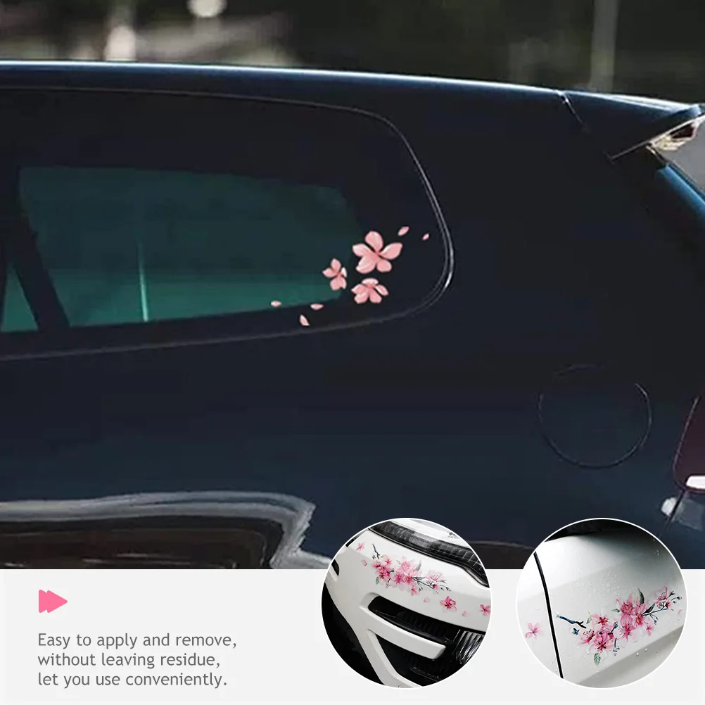 Наклейка на автомобиль с вишневым цветом Наклейки с цветами на капот Наклейки для внешнего оформления авто