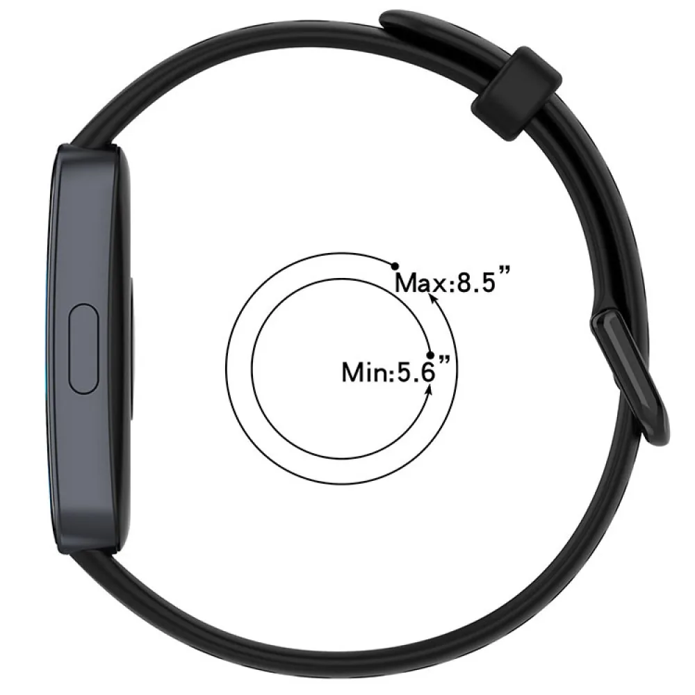 19-миллиметровый силиконовый ремешок для часов, Регулируемый дышащий браслет с пряжкой, спортивный ремешок для Huawei Band 8