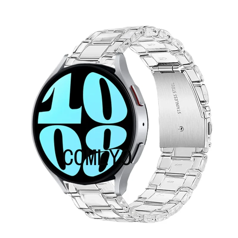 Для Samsung Galaxy Watch 6 Classic 47 мм, 43 мм, 44 мм, 40 мм, ремешок, браслет, пластиковый прозрачный ремешок для смарт-часов