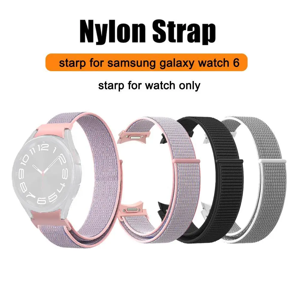 Ремешок-петля для Samsung Galaxy Watch 6 4 44 мм 40 мм ремешок Watch 6 Классический браслет с нейлоновой петлей
