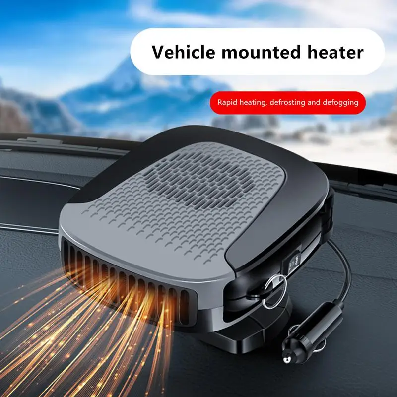 Автомобильный электронагреватель 12 В С быстрым нагревом, размораживанием, снегоочистителем, вращающимся на 360 градусов С очисткой воздуха, защитой от перегрева