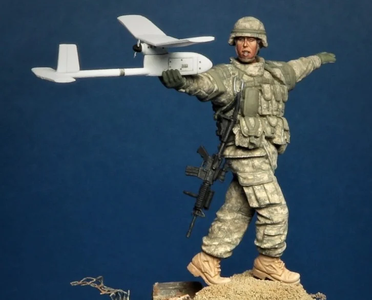 1:35 Смоляная модель Солдатского БПЛА армии США Soldier of The Требуется набор для сборки модели с ручным рисунком