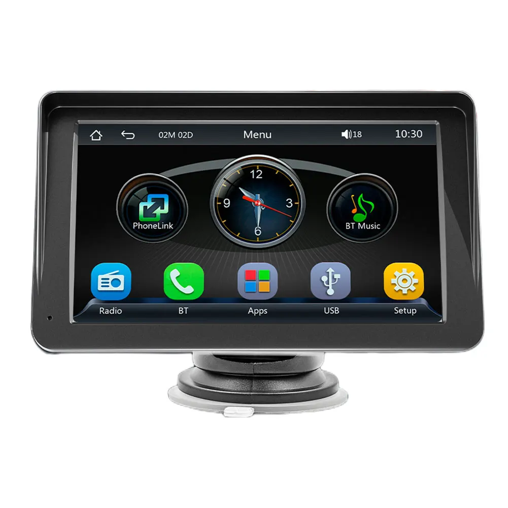7-Дюймовый Автомобильный Радиоприемник HD 1024P MP5 Плеер Bluetooth 5,0 2,4 G/5G Двухдиапазонная Мультимедийная Карта Хост Беспроводной Carplay Android Auto FM-Радио