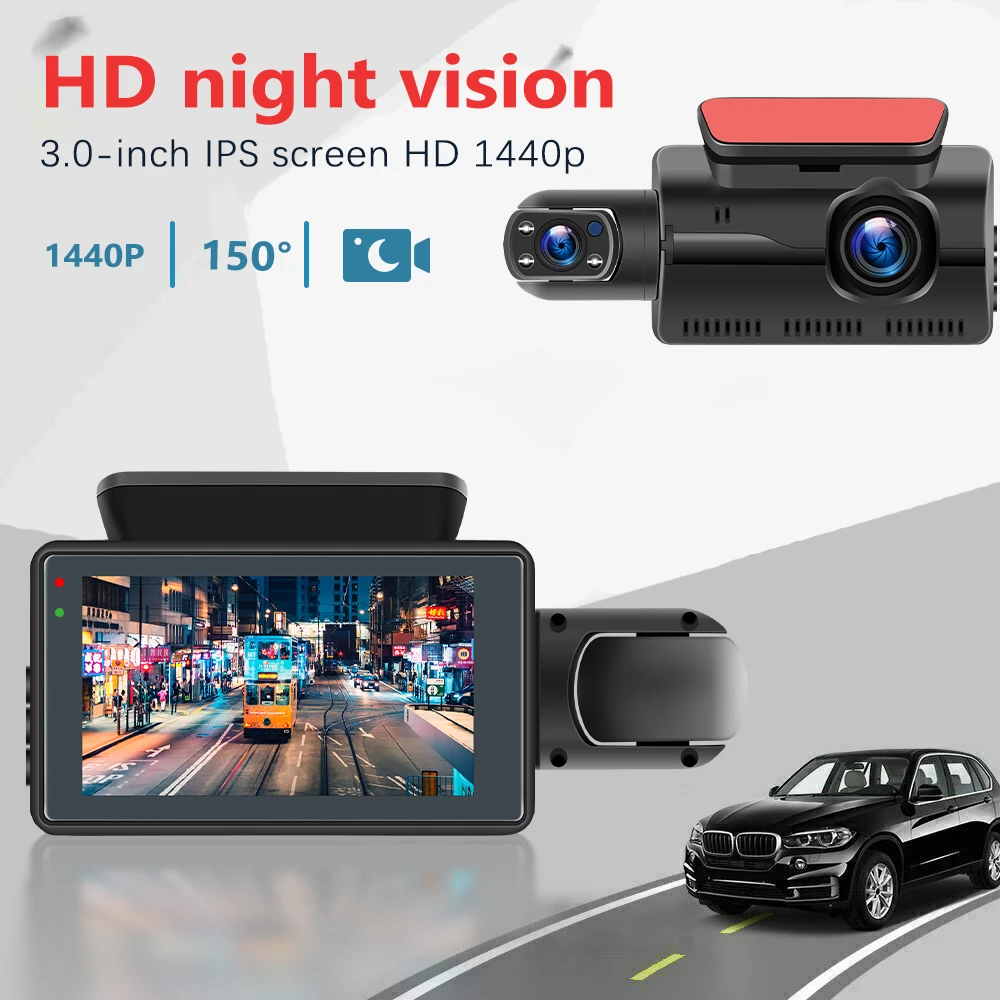 Hikity Ultra HD 4K Встроенный GPS ADAS Автоматическая запись Обнаружение движения Автомобильный видеорегистратор Поддержка камеры заднего вида Парковка задним ходом