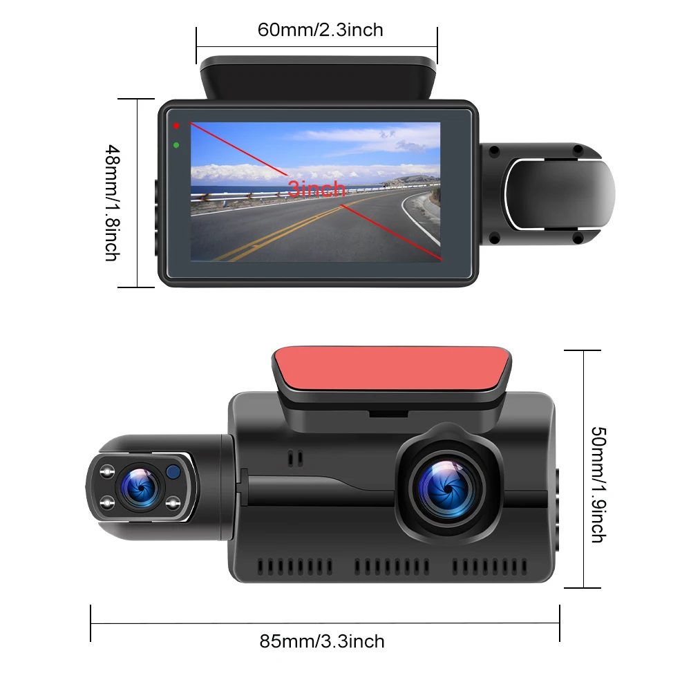 Hikity Ultra HD 4K Встроенный GPS ADAS Автоматическая запись Обнаружение движения Автомобильный видеорегистратор Поддержка камеры заднего вида Парковка задним ходом