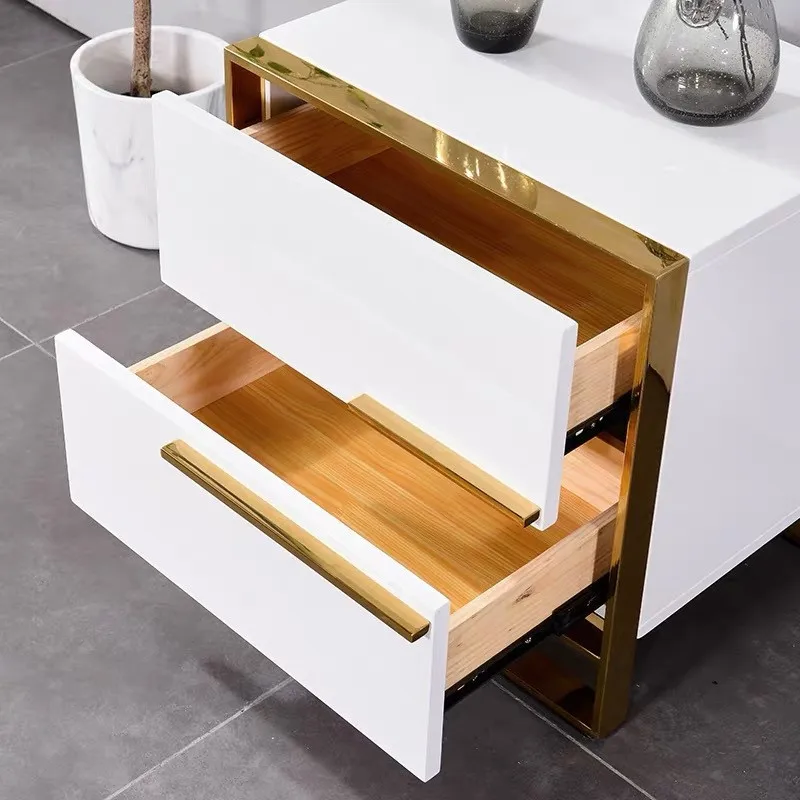 Мебель для спальни итальянская минималистская прикроватная тумбочка экстравагантный минималистский постмодернистский прикроватный шкафчик для хранения