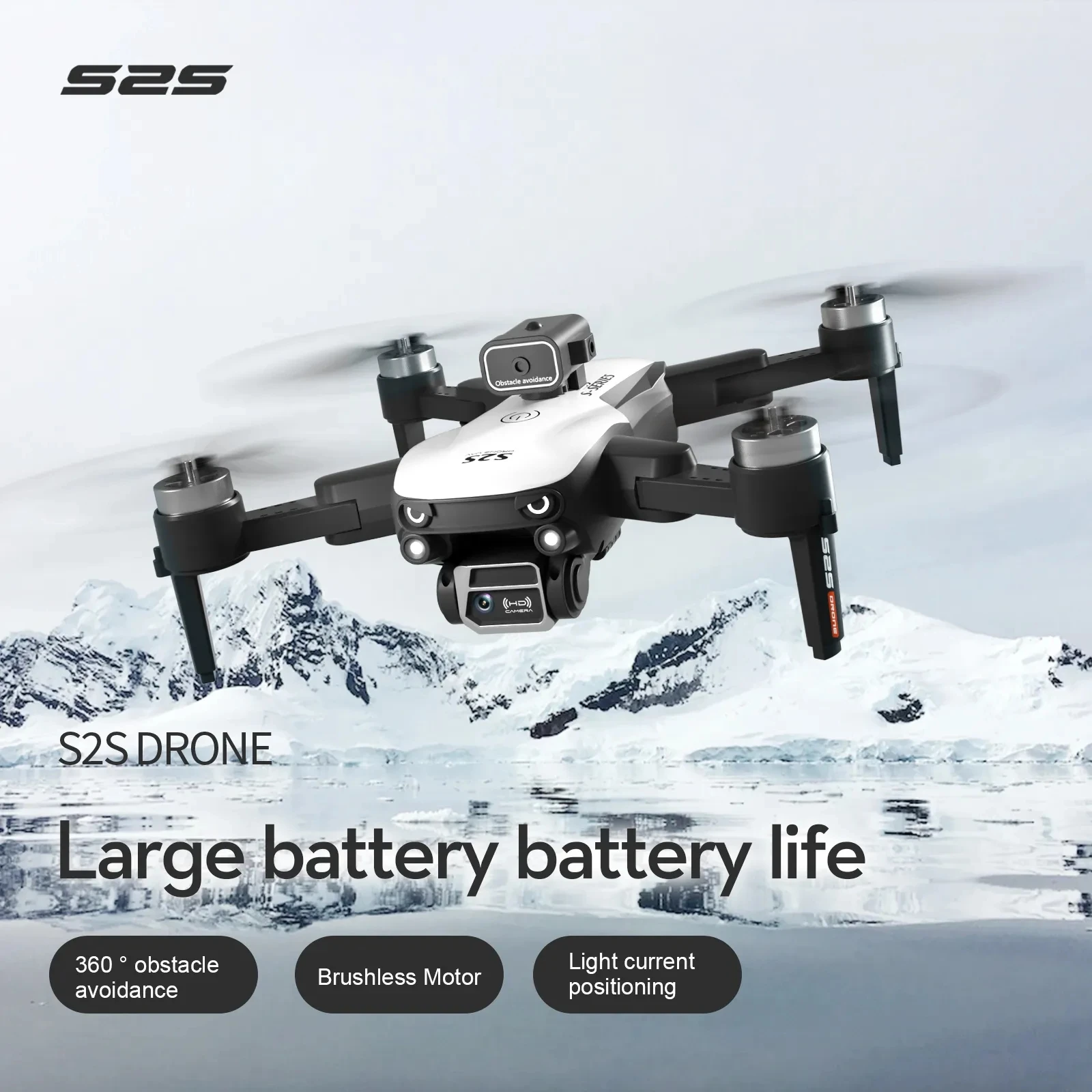 Мини-дрон S2S 4k Профессиональная камера 8K HD для обхода препятствий, аэрофотосъемка, Бесщеточный мотор, складной квадрокоптер, детские игрушки