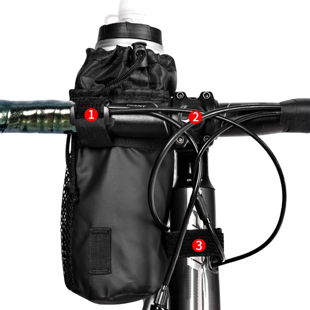 Сумка для велосипедной бутылки с водой на шнурке, водонепроницаемая велосипедная изолированная сумка для чайника, сумка на руль для электрического скутера, мотоцикла
