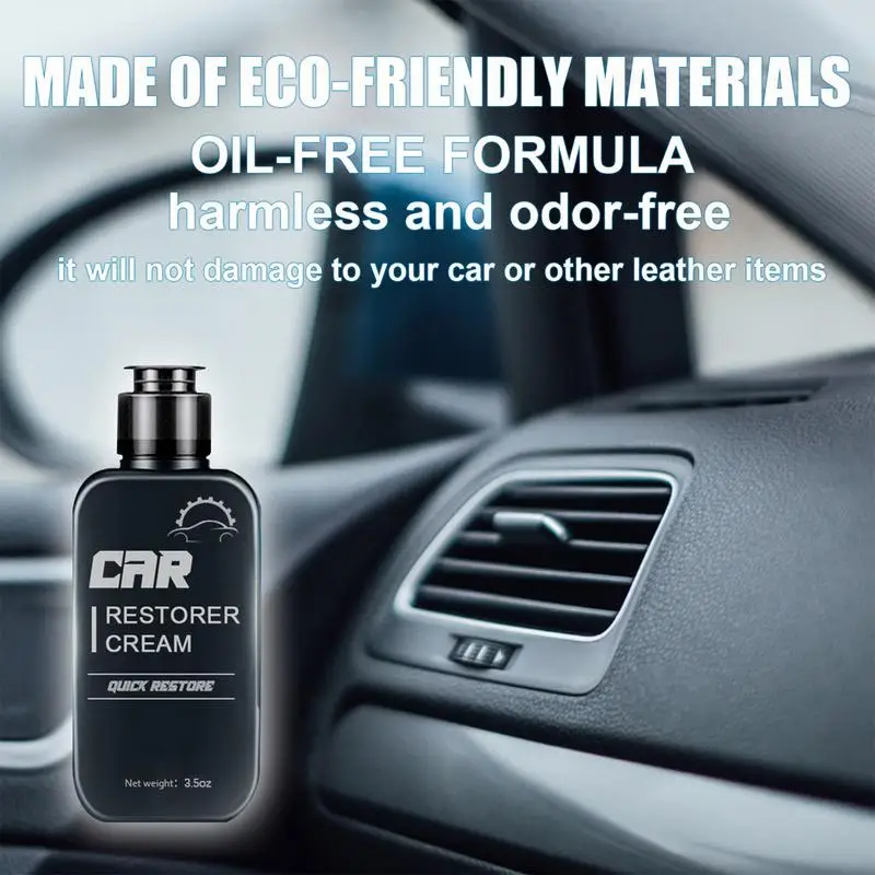 Чистящее Средство Для Ремонта автомобилей Leather &Plastics Refreshing Освежает Стареющую Кожу 100 МЛ Крем-Реставратор Для автомобиля Quick Restorer Car