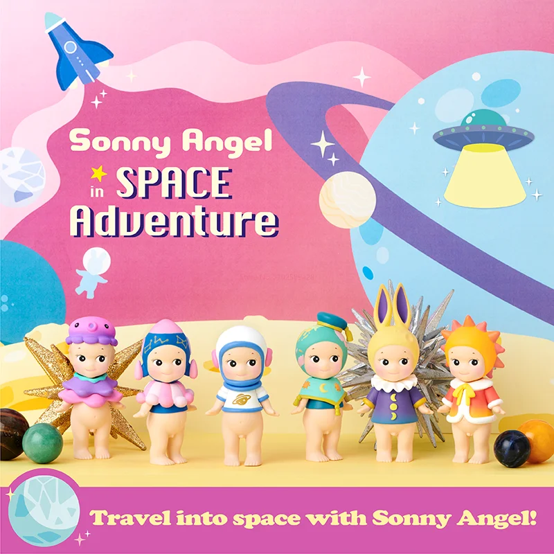 Sonny Angel Blind Box Space Adventure Космическая серия Коробка с сюрпризом Оригинальная фигурка Мультяшная модель Коллекция подарочных игрушек