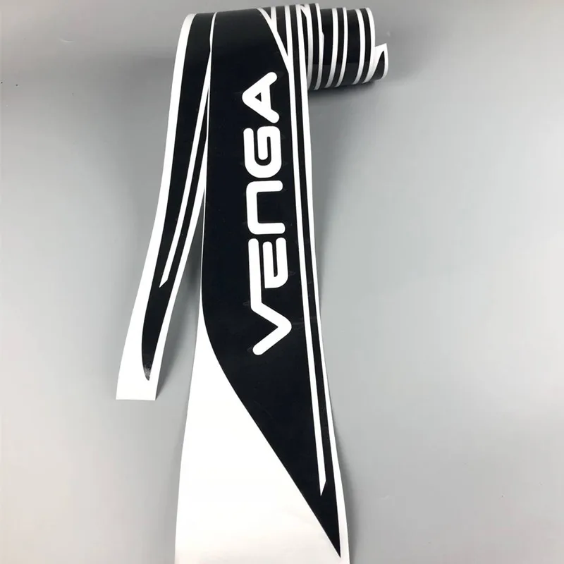 2шт Для KIA Venga Декоративная наклейка на боковую юбку двери автомобиля Гоночные спортивные полосы Пленка для кузова автомобиля Автомобильные виниловые наклейки