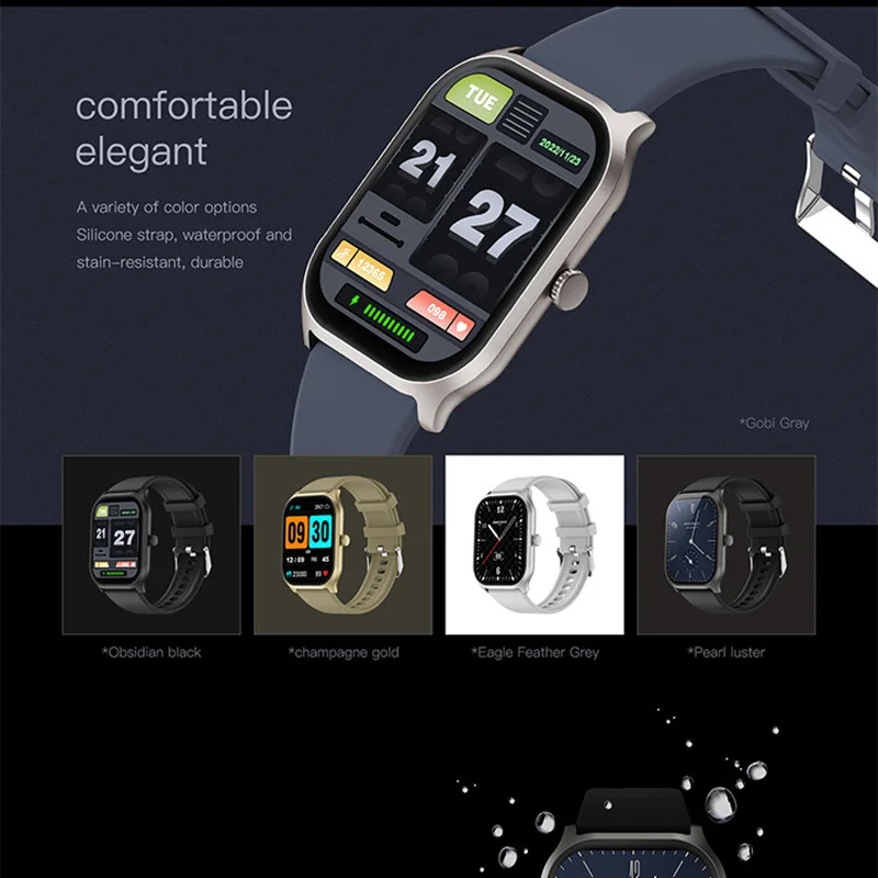 Смарт-часы ZL77 для мужчин Bluetooth Call 2,01-дюймовый монитор сердечного ритма и сна с голосом искусственного интеллекта, носимые устройства для IOS Android