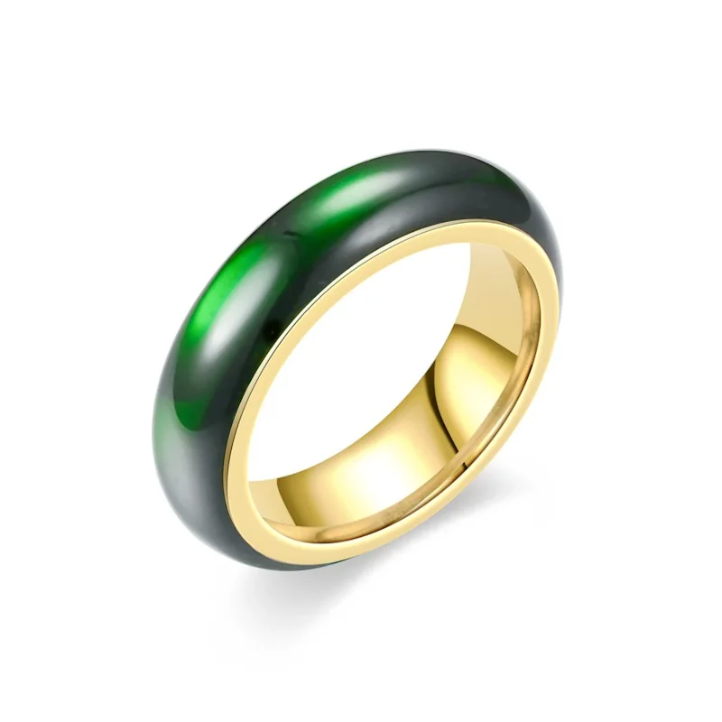 Роскошное Женское Обручальное кольцо с зеленой эмалью, Круглые кольца Серебристо-золотого цвета Для женщин, Очаровательное Маленькое Обручальное кольцо на Мизинце