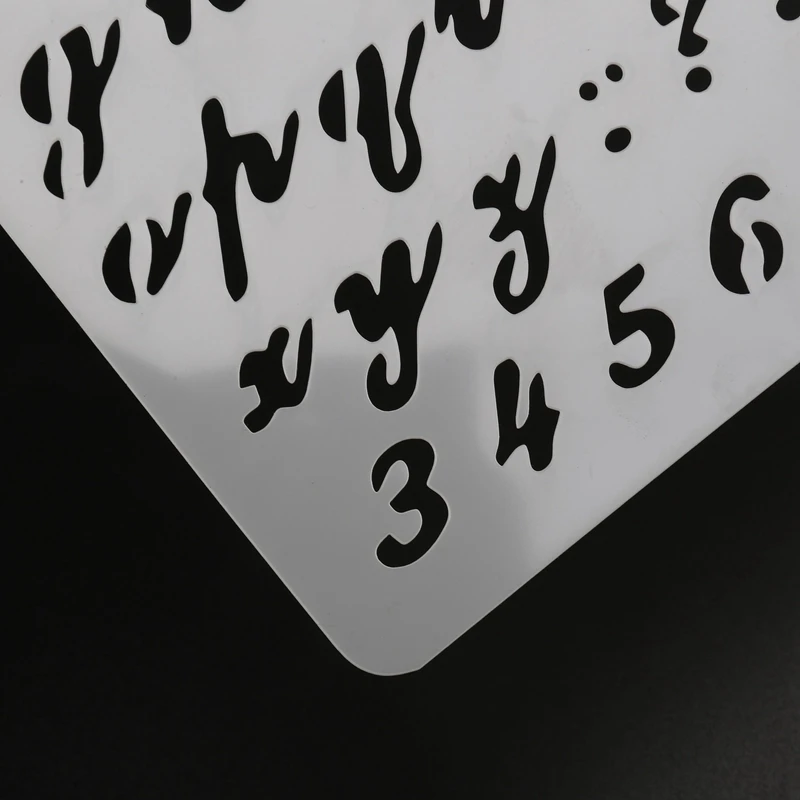 4X Трафарета для надписей, трафарет для букв и цифр, трафареты для рисования из бумаги, трафареты для алфавита и цифр (2)