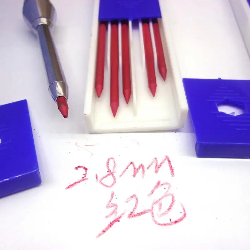 Набор для заправки карандашей для плотника Инструменты для деревообработки Механический карандаш 3 цвета Для заправки строительных инструментов Плотницкая разметка