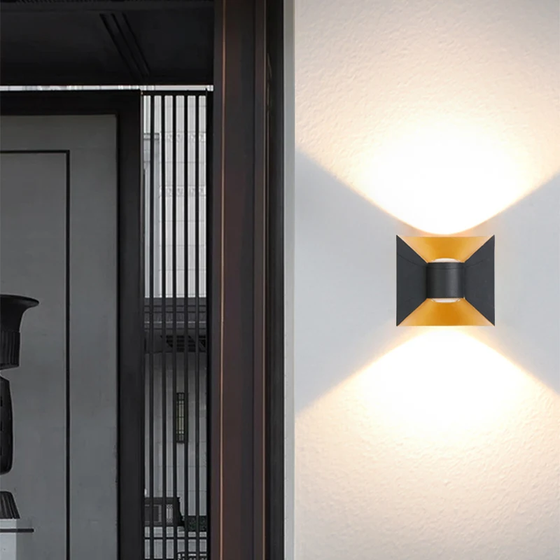Жестяной Современный светильник, роскошный настенный светильник IP65, водонепроницаемый, подходит для помещений и двора